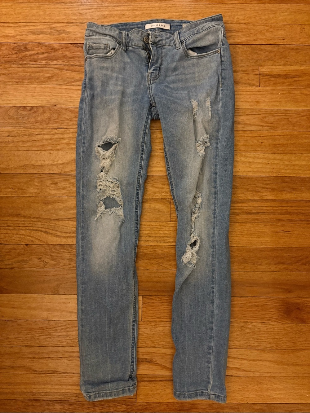 Eunina Women's Blue Jeans Size 5 Low Rise Skinny Ankle